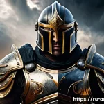 Home 22 아레스 캐릭터 특성 추천 - A dynamic fantasy warrior named Ares, wearing lightweight yet durable armor combining metal and leat...